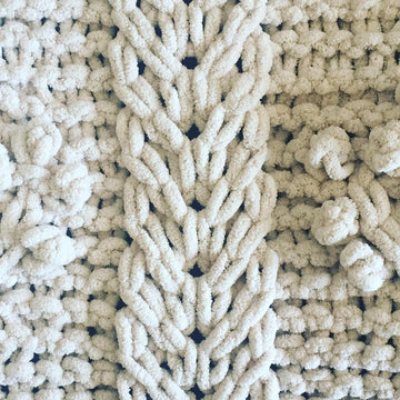 Irish Aran Tree of Life Cable Knit Blanket