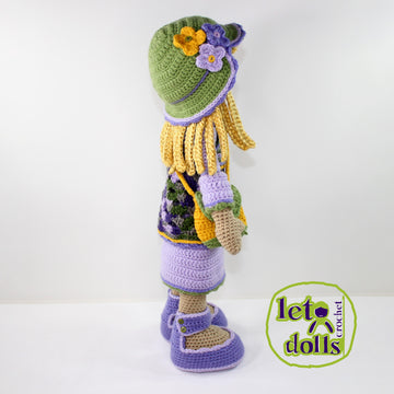 Crochet Doll Pattern, Amigurumi doll pattern, Large doll, 21"/53cm, Kaila