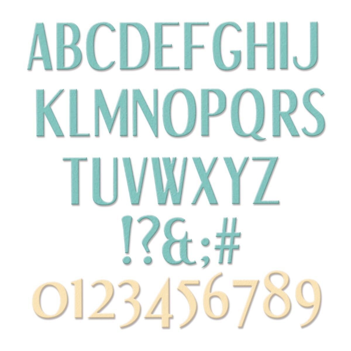 Sizzix Thinlits Die Set 62PK - Stylized Alphabet by Lisa Jones