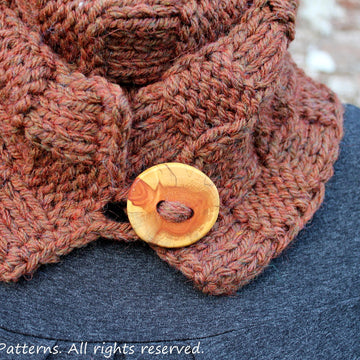 Skinny button scarf