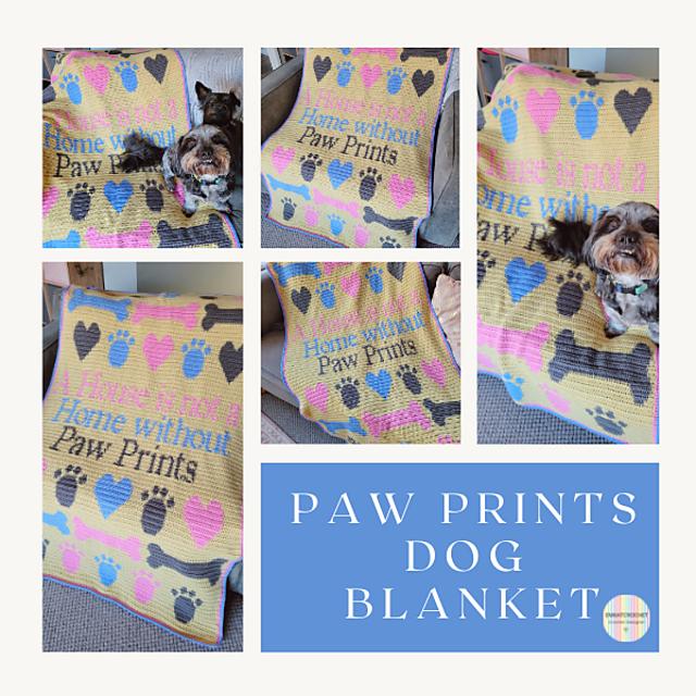 Paw Prints Dog Blanket