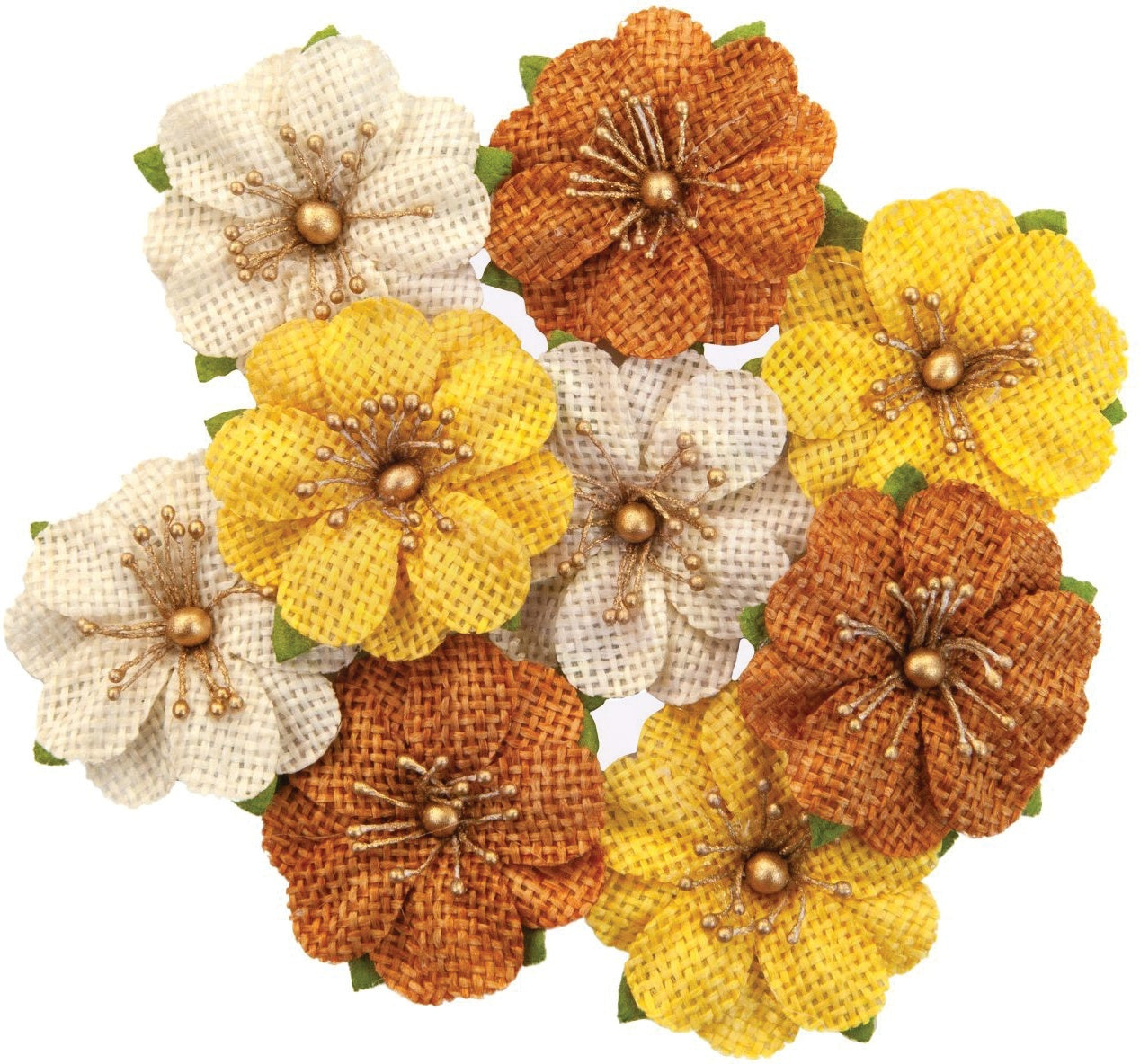 Prima Marketing Mulberry Paper Flowers - Haystack/Autumn Sunset