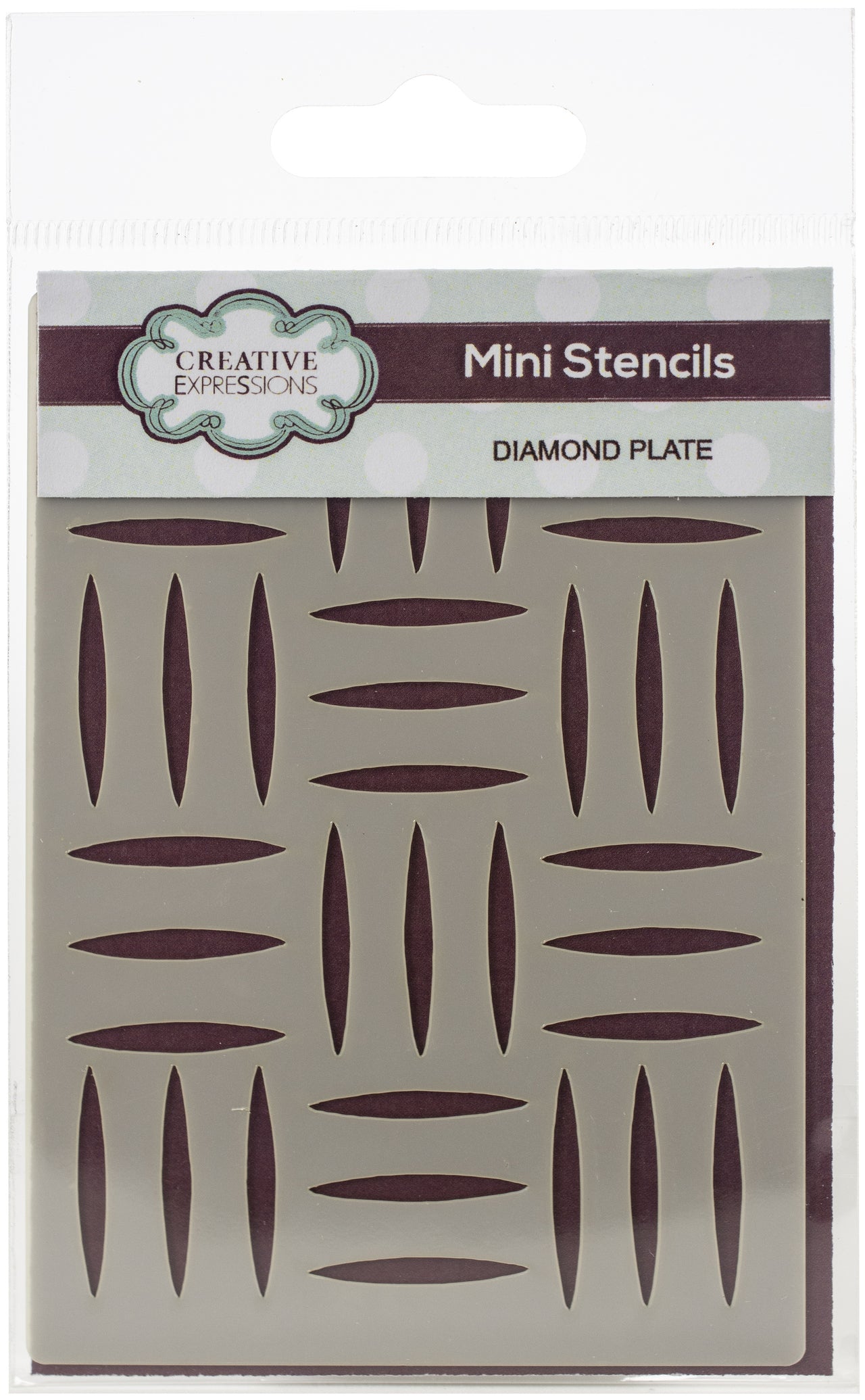 Creative Expressions Mini Stencil - Diamond Plate