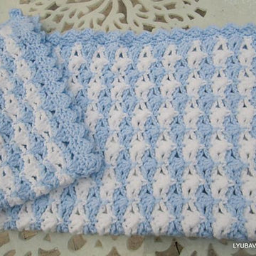 Chunky Crochet Baby Blanket It's a Boy!