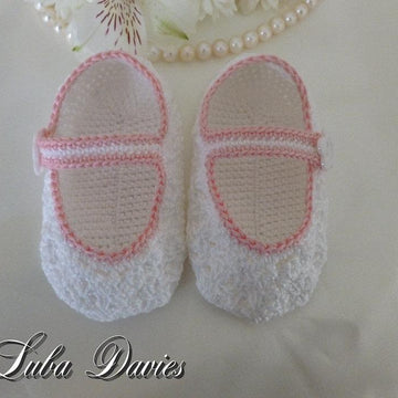 Lacy Crocheted Baby Shoes