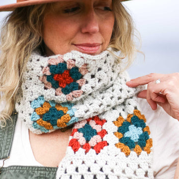 Perennial Granny Square Scarf