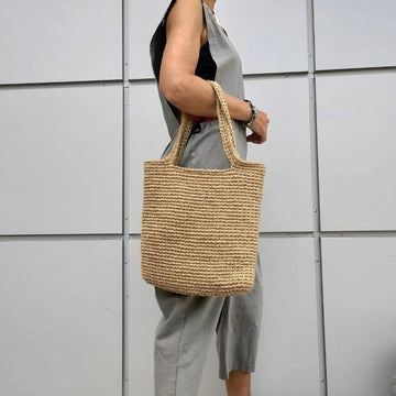 Jute Shopper Tote Bag