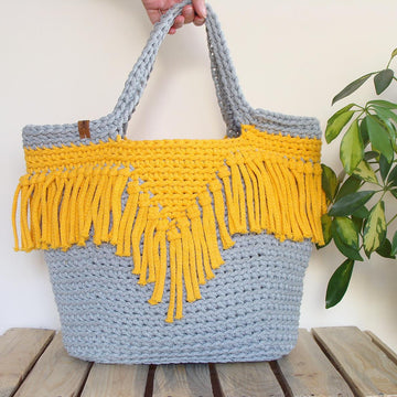 Fringe Basket Bag