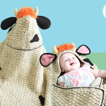 Luna the Moo-Moo Cow Hooded Blanket
