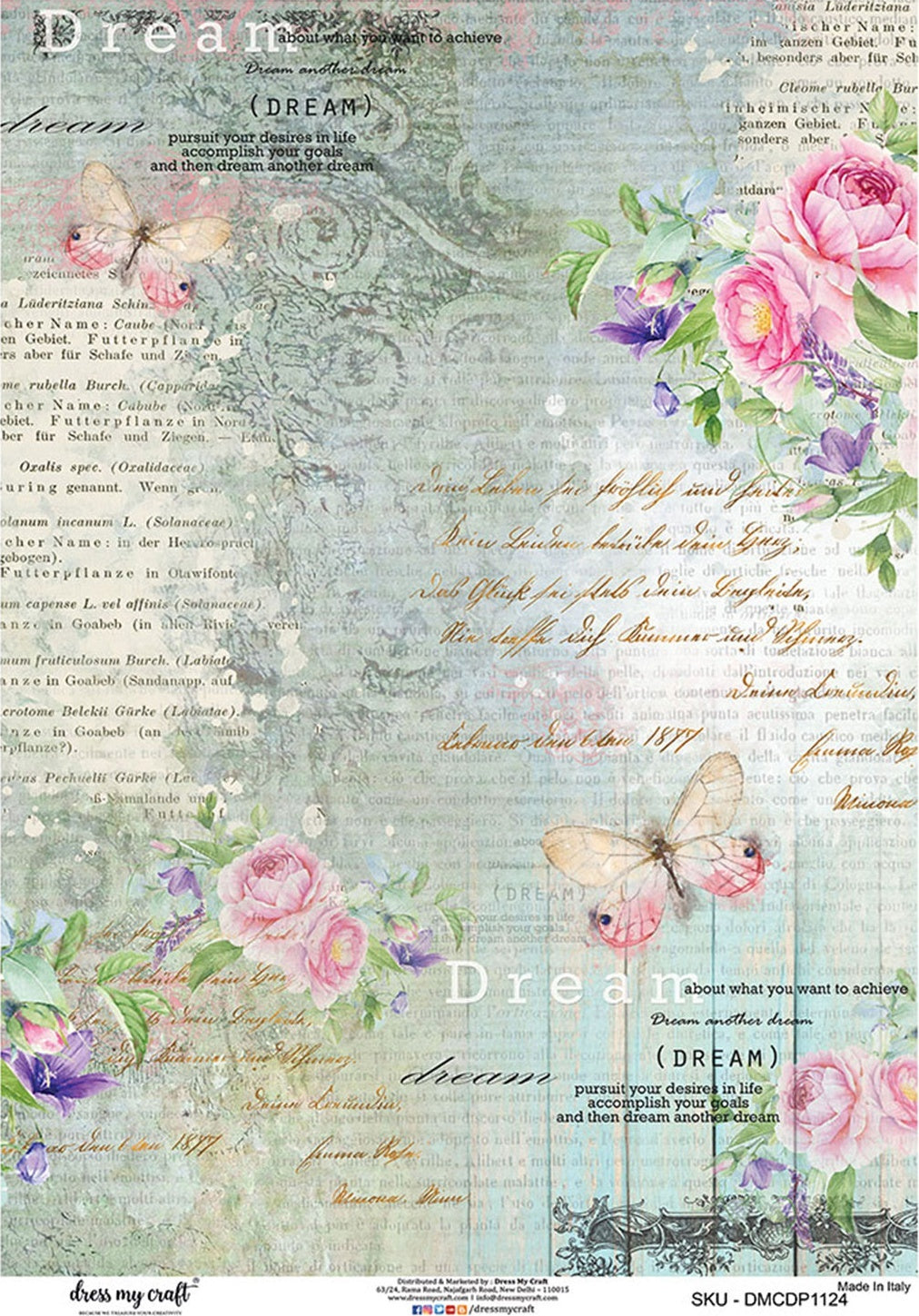 Dress My Craft Decopatch Rice Paper A3 - Dream