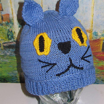 Blue Cat Beanie Animal Hat