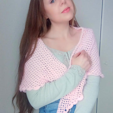 Crochet The Rose Whisper Shawl/Wrap Pattern