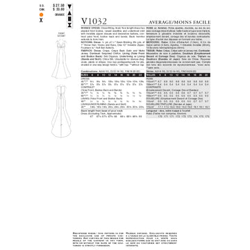 Vogue Misses' Dress V1032 - Sewing Pattern
