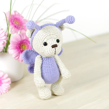 Teddy bear in a butterfly costume
