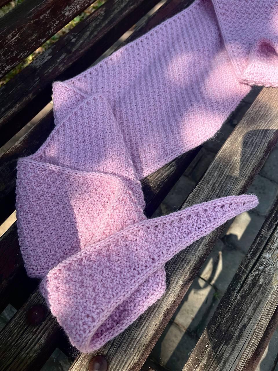 Peony Petal Triangular Scarf Knitting Pattern | Knit Neck Scarf DIY (PDF Download), language English, German