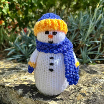 Percy the Snowman Doll Knitting Pattern - Toy Knitting Pattern