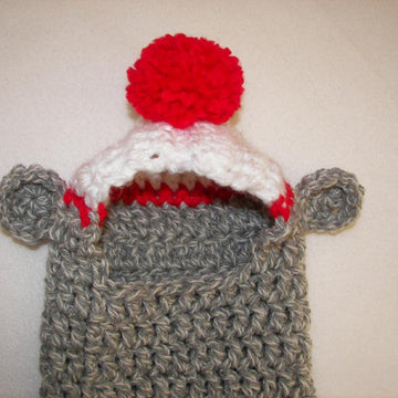 Sock Monkey Hooded Cocoon