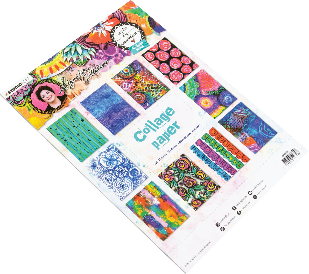 Studio Light Art By Marlene 5.0 Collage Paper A4 20/Pkg - NR. 06, 10 Designs/2 Each