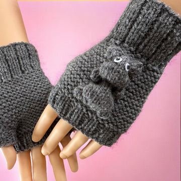 Hippo Fingerless Gloves
