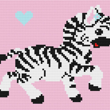 Girl Baby Zebra Love Afghan