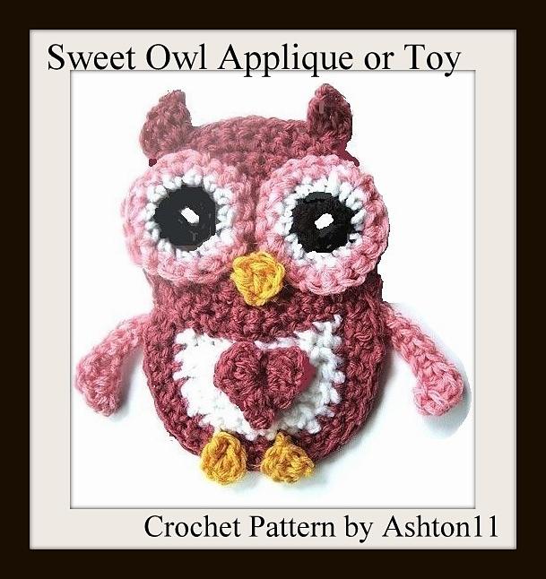 Baby Owl Toy or Applique | Crochet Pattern by Ashton11