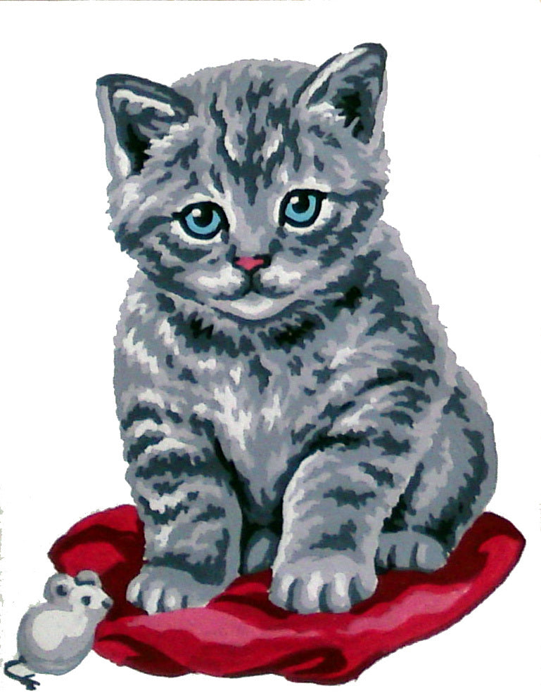 Gobelin-L Cat and Mouse Tapestry Canvas - 10cm x 15cm