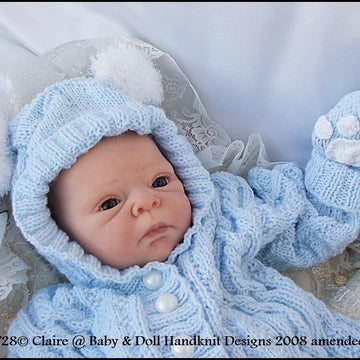 Bunny/Teddy All-in-one 17-24” doll/newborn/0-3m baby