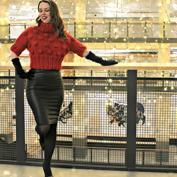 Noelle Batwing Bobble Pullover