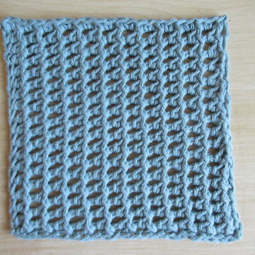 Tunisian Braided Mesh Washcloth