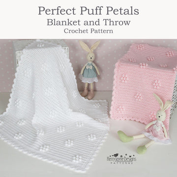Perfect Puff Petals Blanket and Throw Pattern