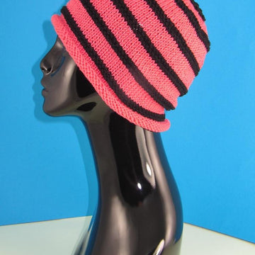 Stripe Roll Brim Beanie