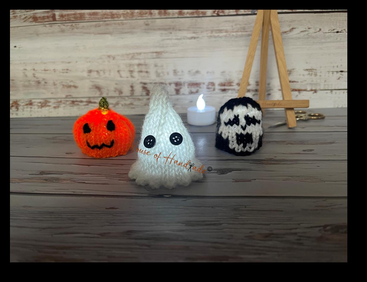 Halloween Tealight Covers Knitting Pattern