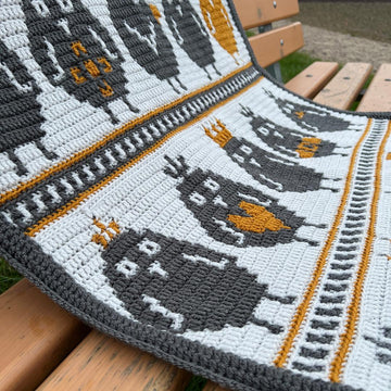 Quirky Birds Mosaic Blanket