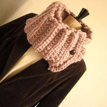 Textured Rib Oversized Neckwarmer and Hat