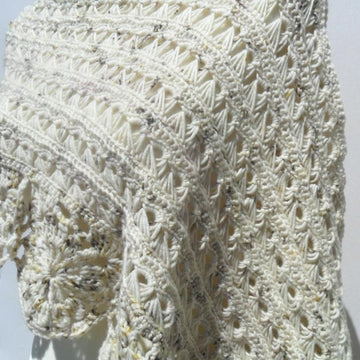 Blossom Broomstick Lace Poncho