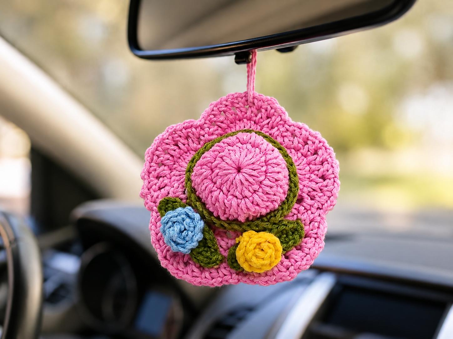 Crochet Hat Keychain Pattern – Mini Hat Bag Charm | PDF + Video Tutorial