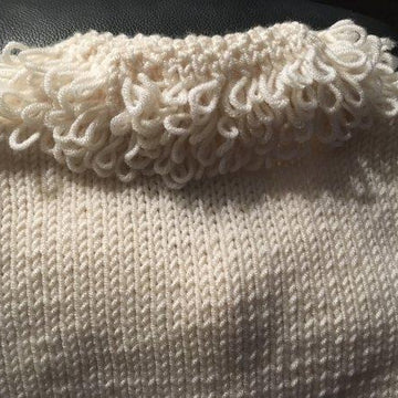 Baby Cardigan with loopy trim