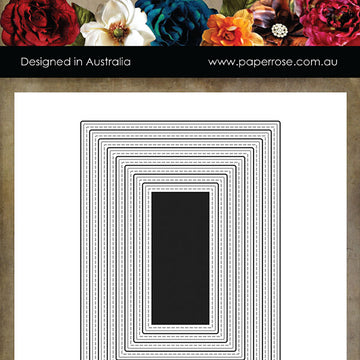 Paper Rose Dies - Stitched Rectangles