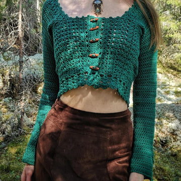 Olivia Crop Lace Cardigan
