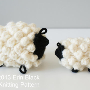 Chunky Knit Sheep Toy Ornaments, 2 sizes (approx. 3" and 5")