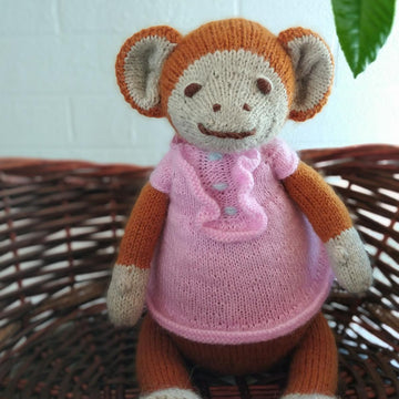 Arisha monkey knitting pattern.Knitted doll patterns, Animal knitting patterns