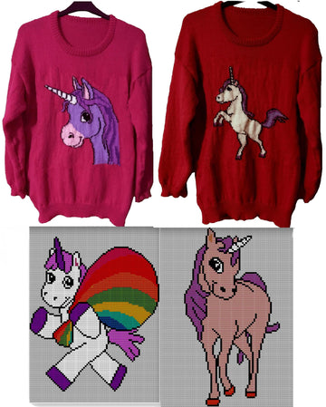 4 x Cute Unicorn Jumper