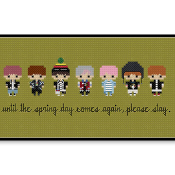 BTS Spring Day Bite Size - PDF Cross Stitch Pattern