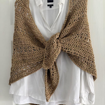 Golden Crochet Shawl