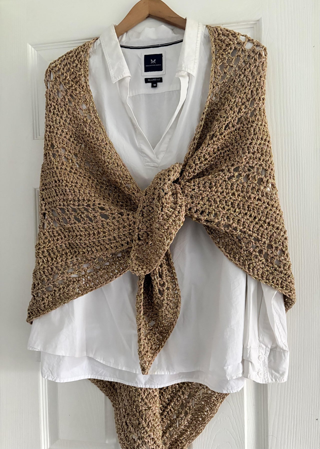 Golden Crochet Shawl