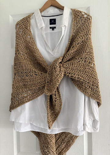 Golden Crochet Shawl