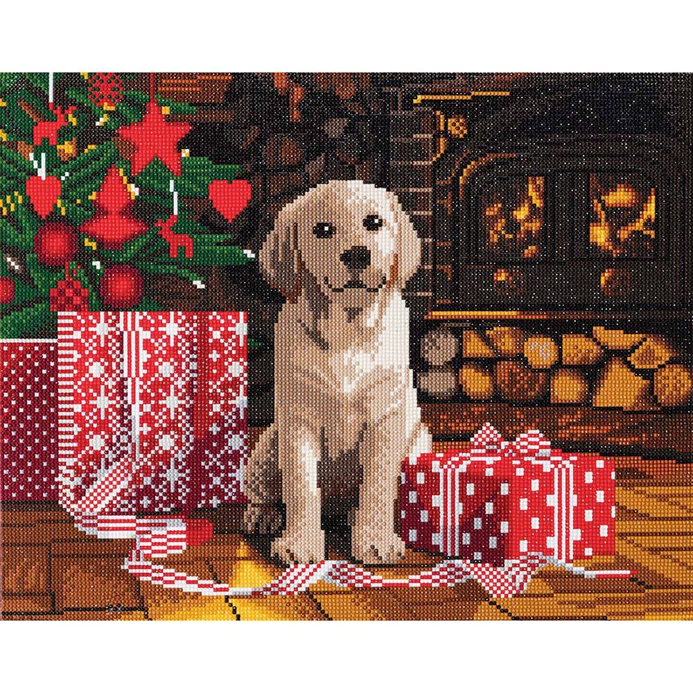 Crystal Art Kit (Large) - Labrador Puppy Diamond Painting Kit - 19.7" x 15.75"