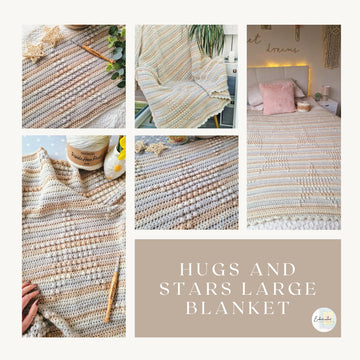 Hugs & Stars Large Blanket