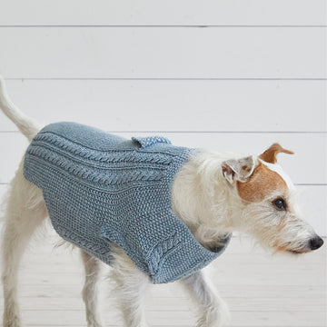Denim Coat - Dog Jumper Knitting Pattern For Pets in Debbie Bliss Cotton Denim DK by Debbie Bliss