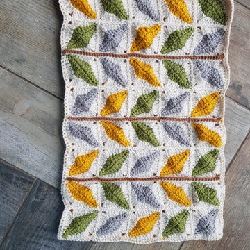 Crochet Orla Kiely inspired cushion